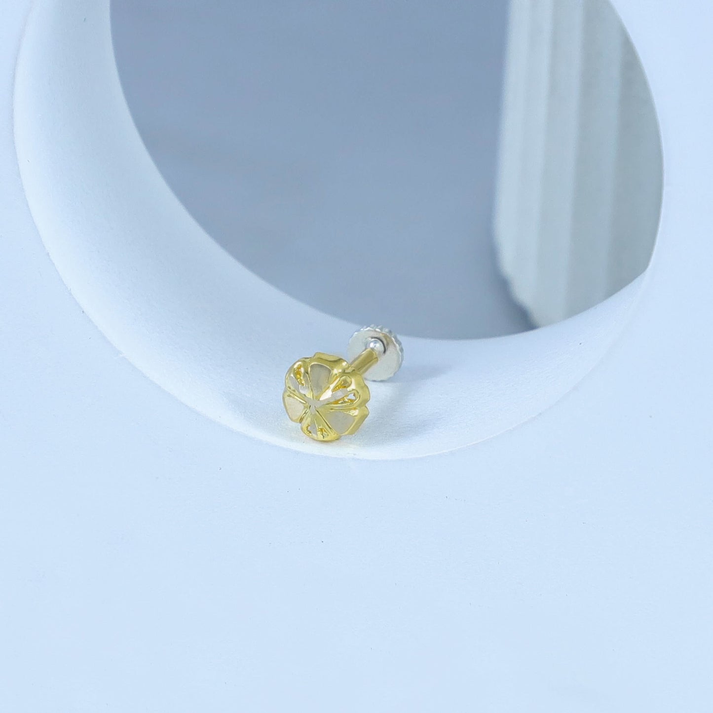 Ishika Petal Grace Gold Nose Pin