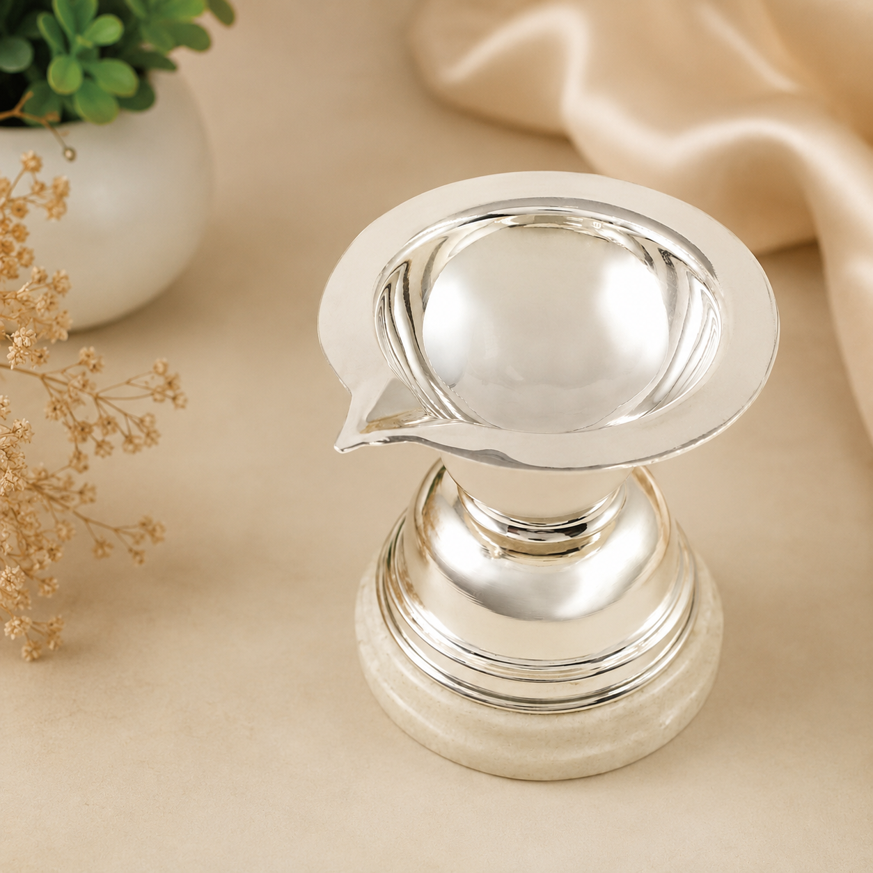 Simplistic Silver Diya