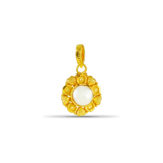 Vanshi Floral Gold Pendant