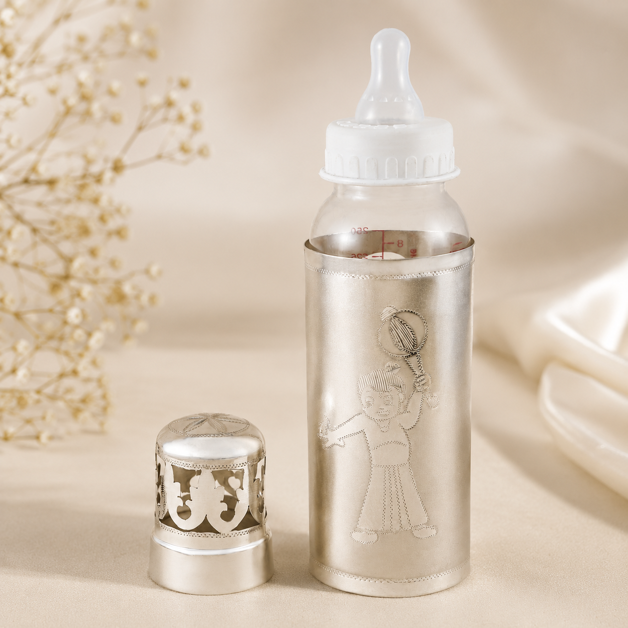 Soft Tuch Silver Baby Bottle