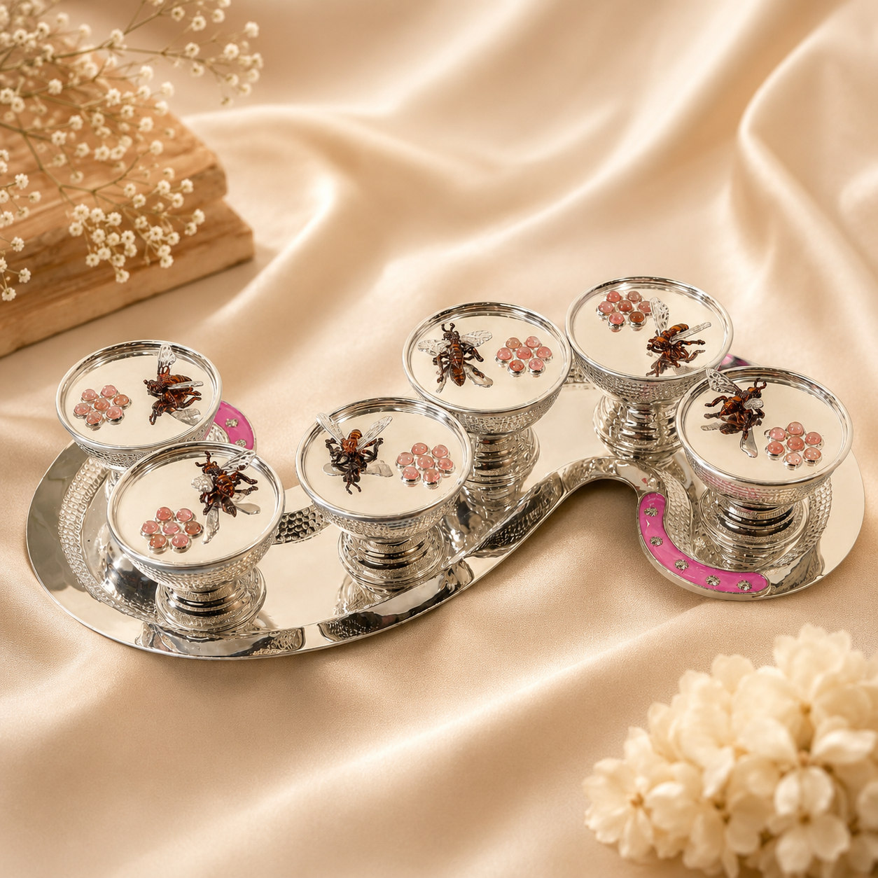 Sensational Silver Dry Fruits Bowl Set