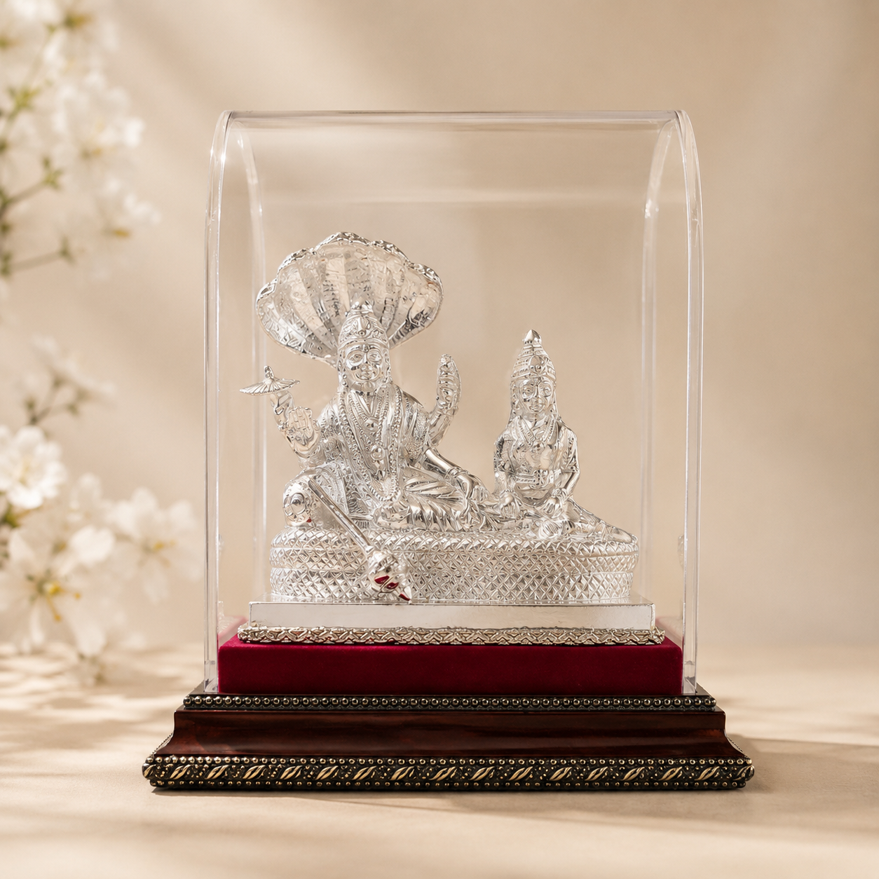 Precious Laxmi Narayan Silver Idol