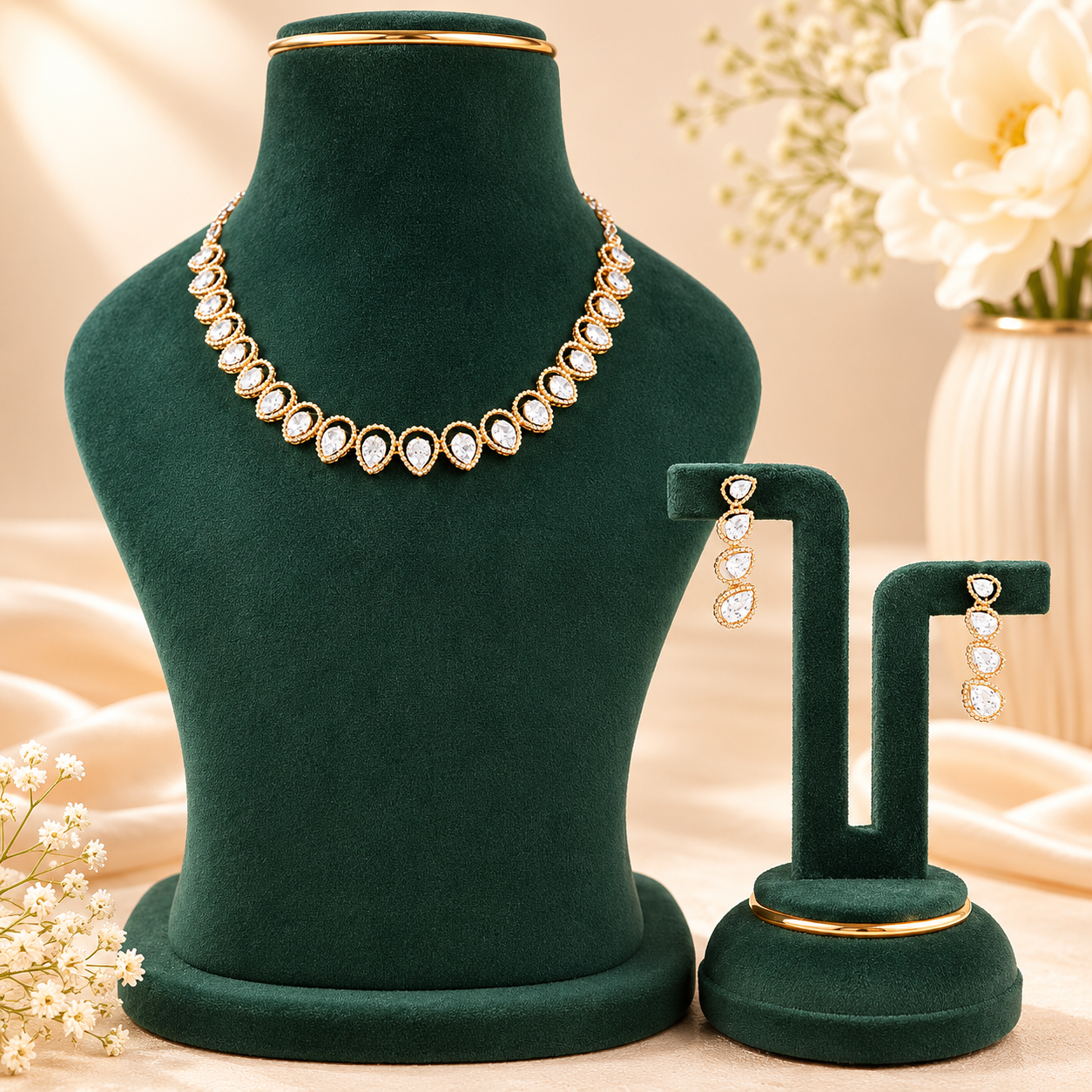 Aadhira Radiance Diamond Necklace Set