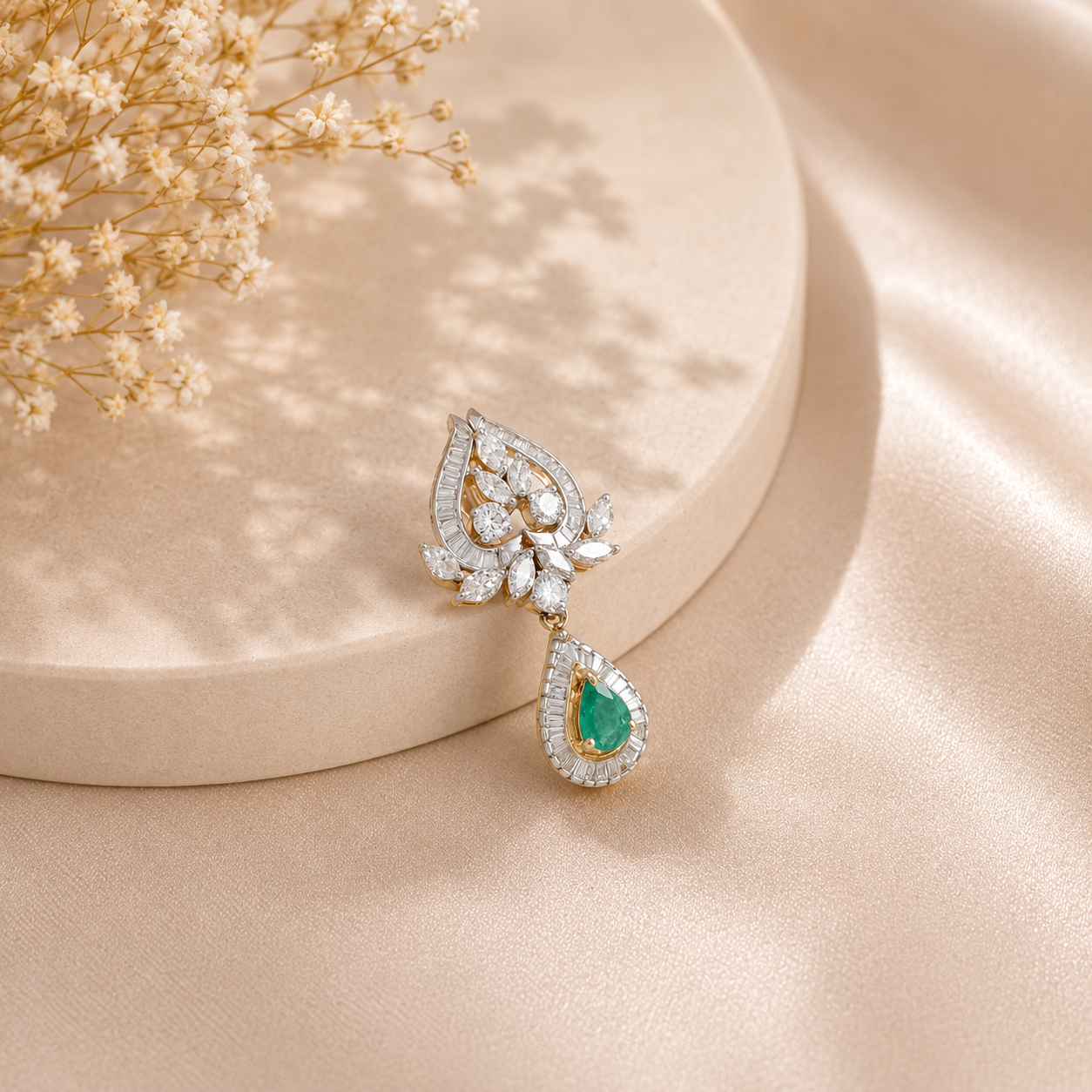Verdant Elegance Diamond Pendant