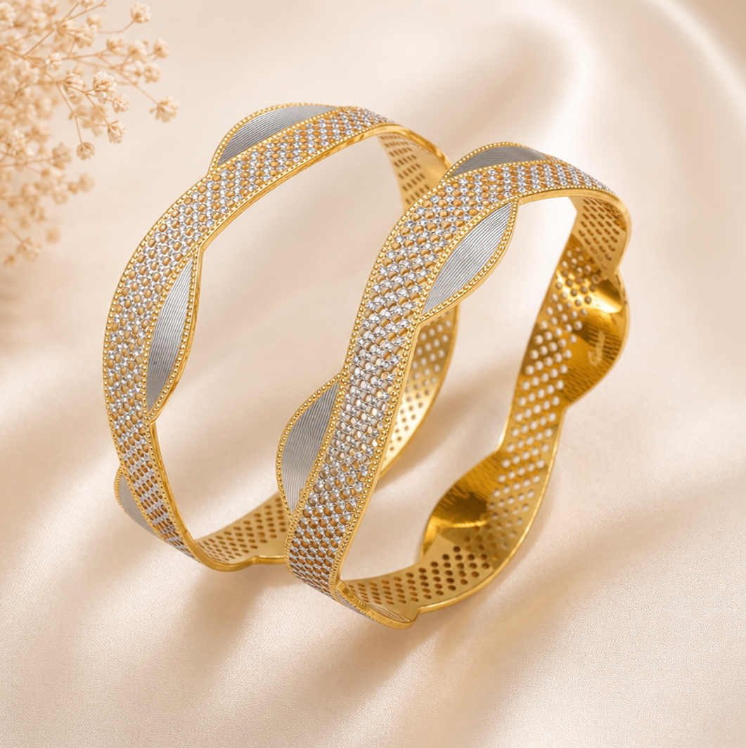 Rajvini Glow Gold Bangles