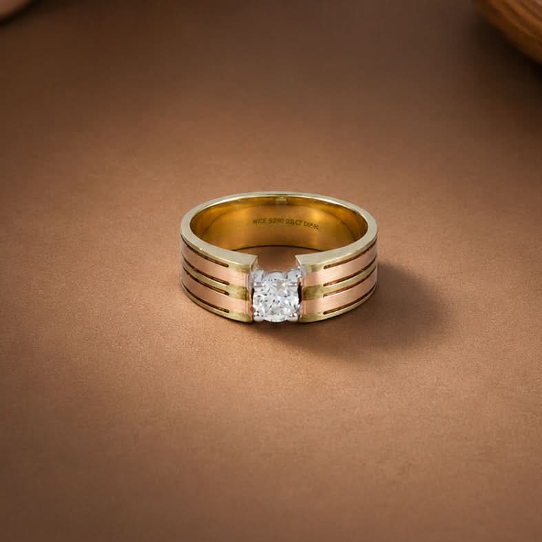 Valor Solitaire Diamond Ring For Him