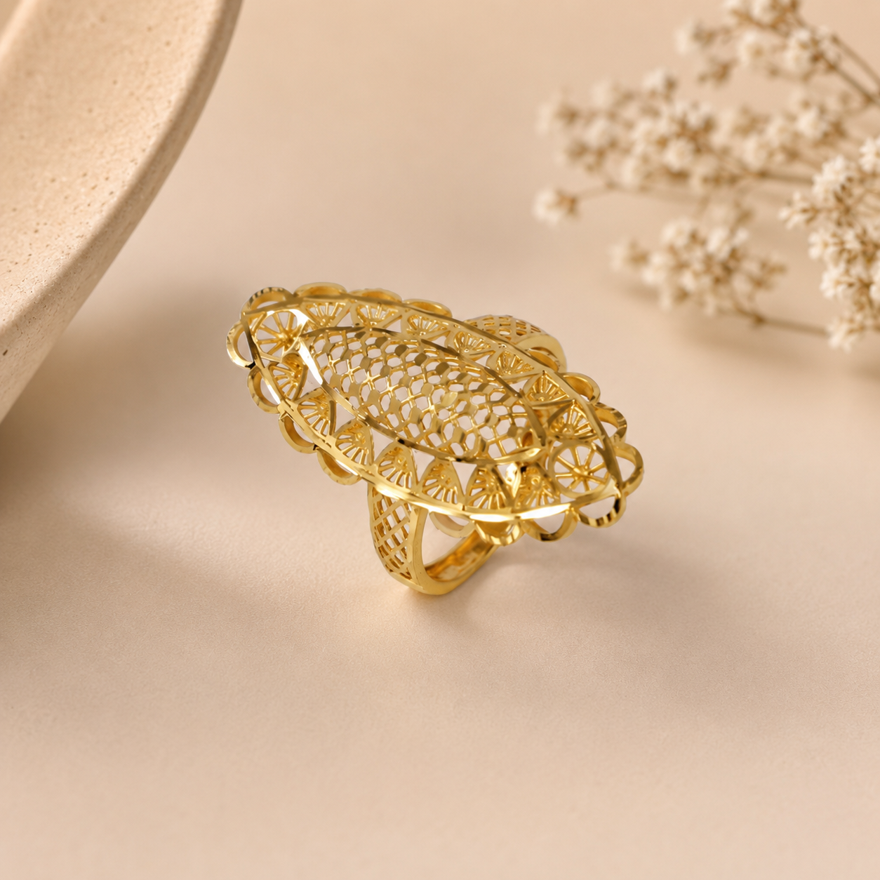 Anvika Traditional Gold Ring
