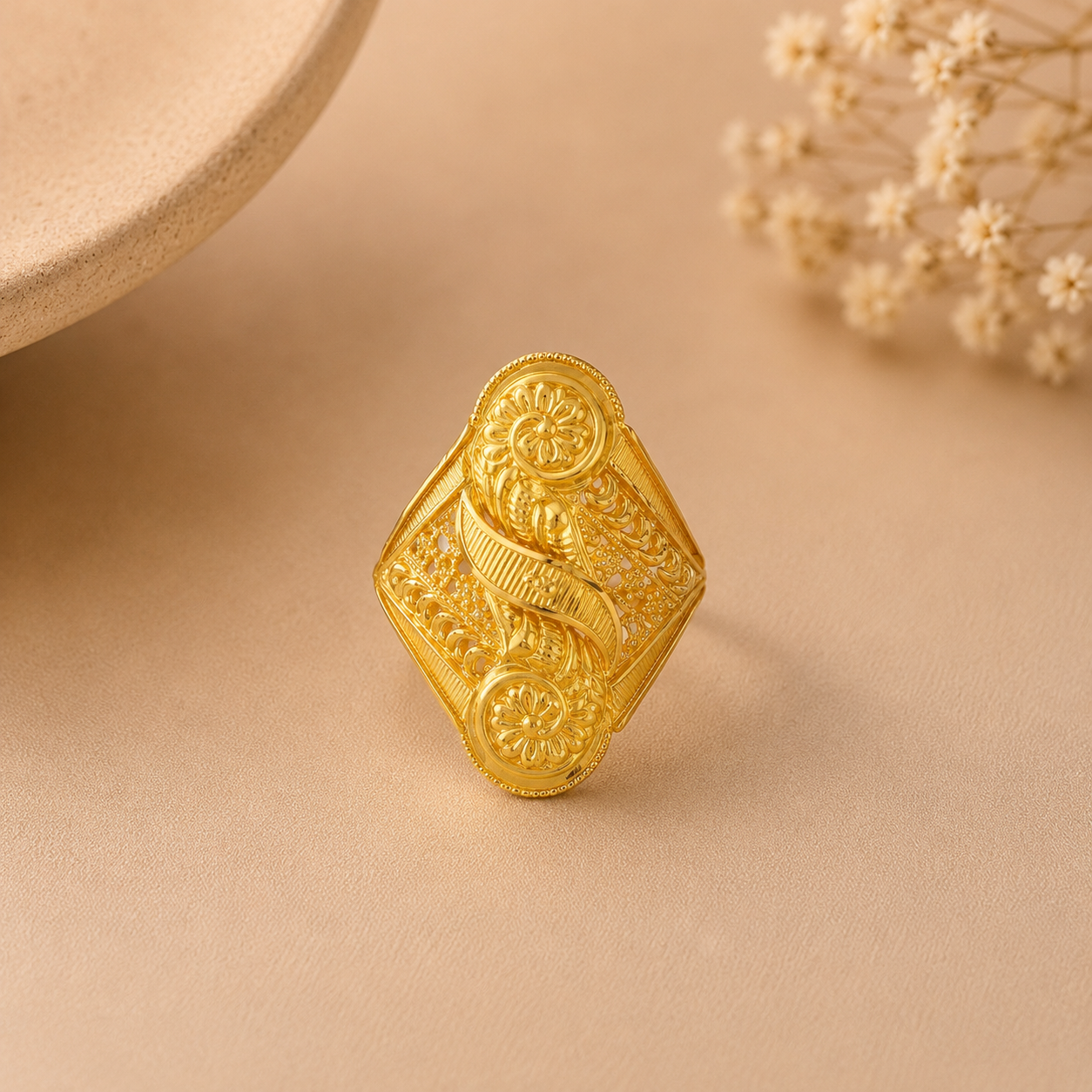 Vintage Royal Weave Gold Ring