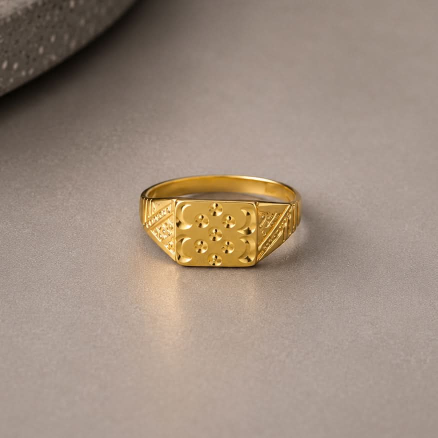 Samrat Crest Gold Ring For Him