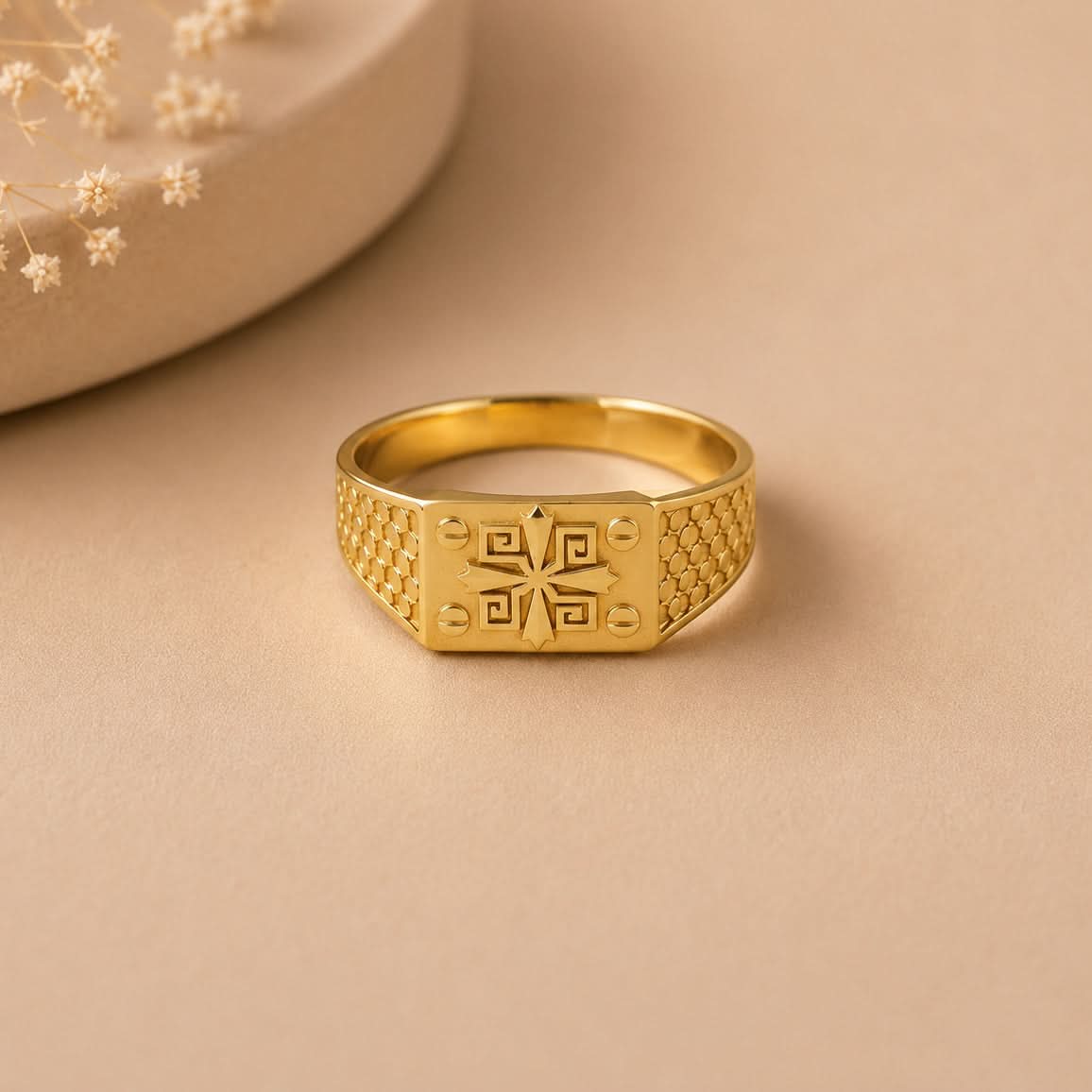 Rajveer Legacy Gold Ring For Him