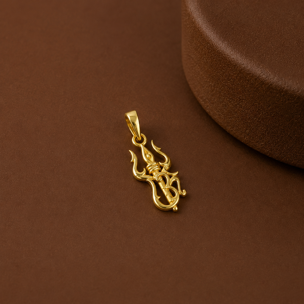 Trishul-Omkara Mahakal Gold Pendant