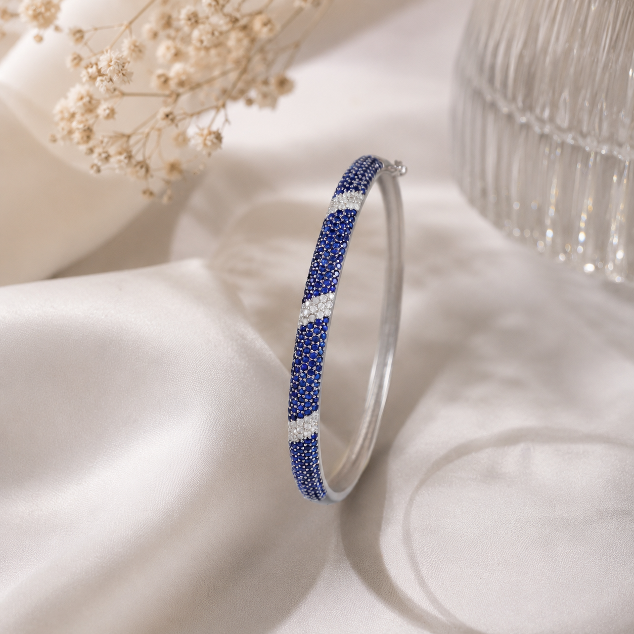 Imperial Blue Charm Silver Bracelet