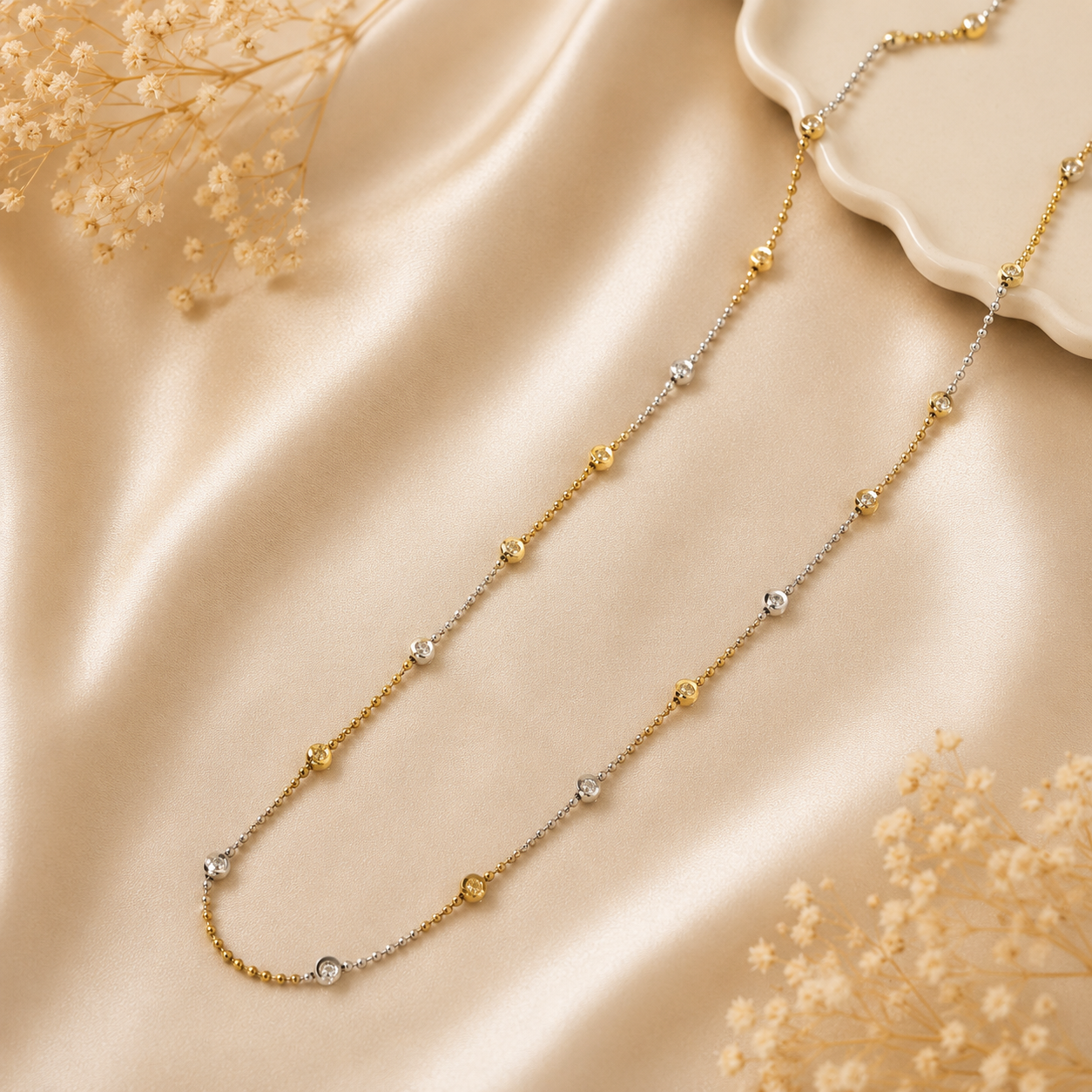 Aurora Orbit Silver Chain