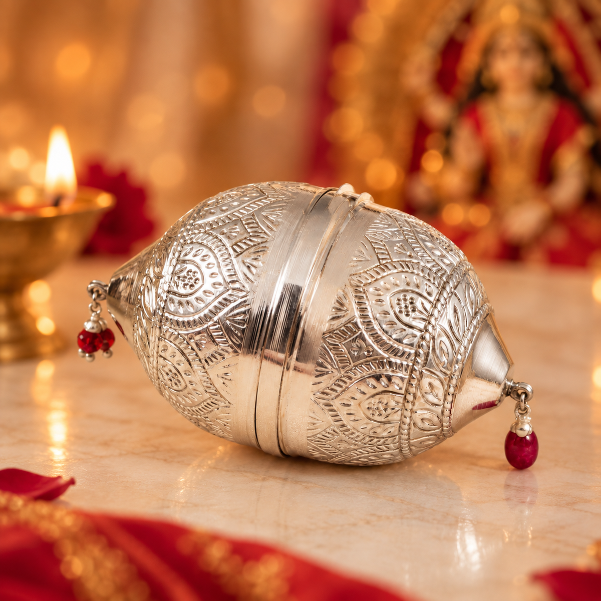 Shubh Kalash Silver Nariyal
