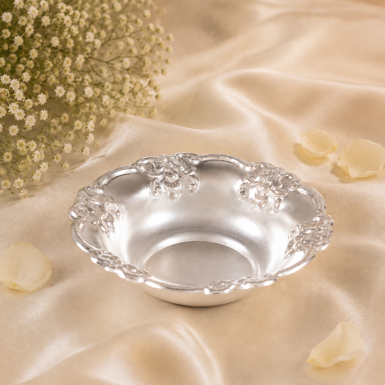 Sterling Floral Silver Bowl