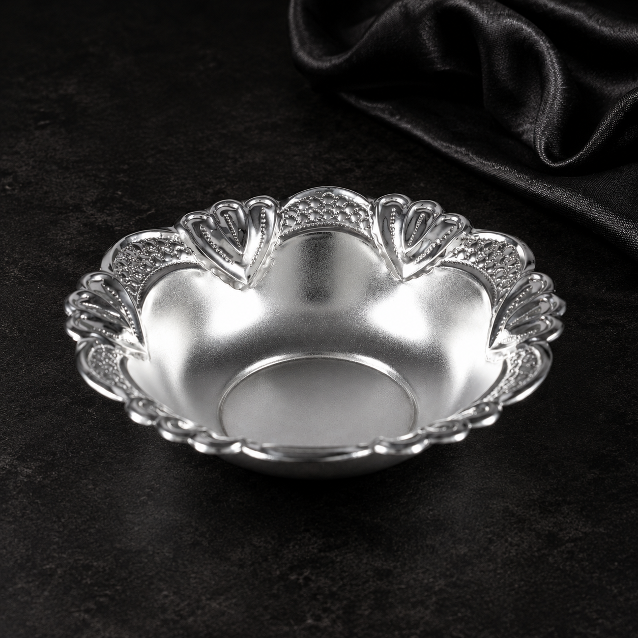 Majestic Lotus Silver Bowl