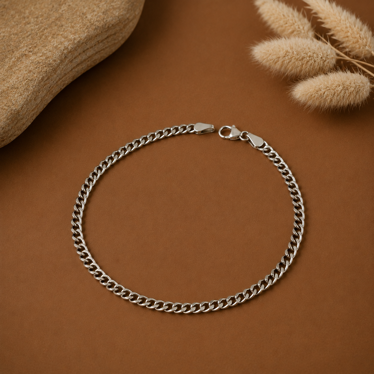 Reyansh Chain Style Silver Bracelet For Him