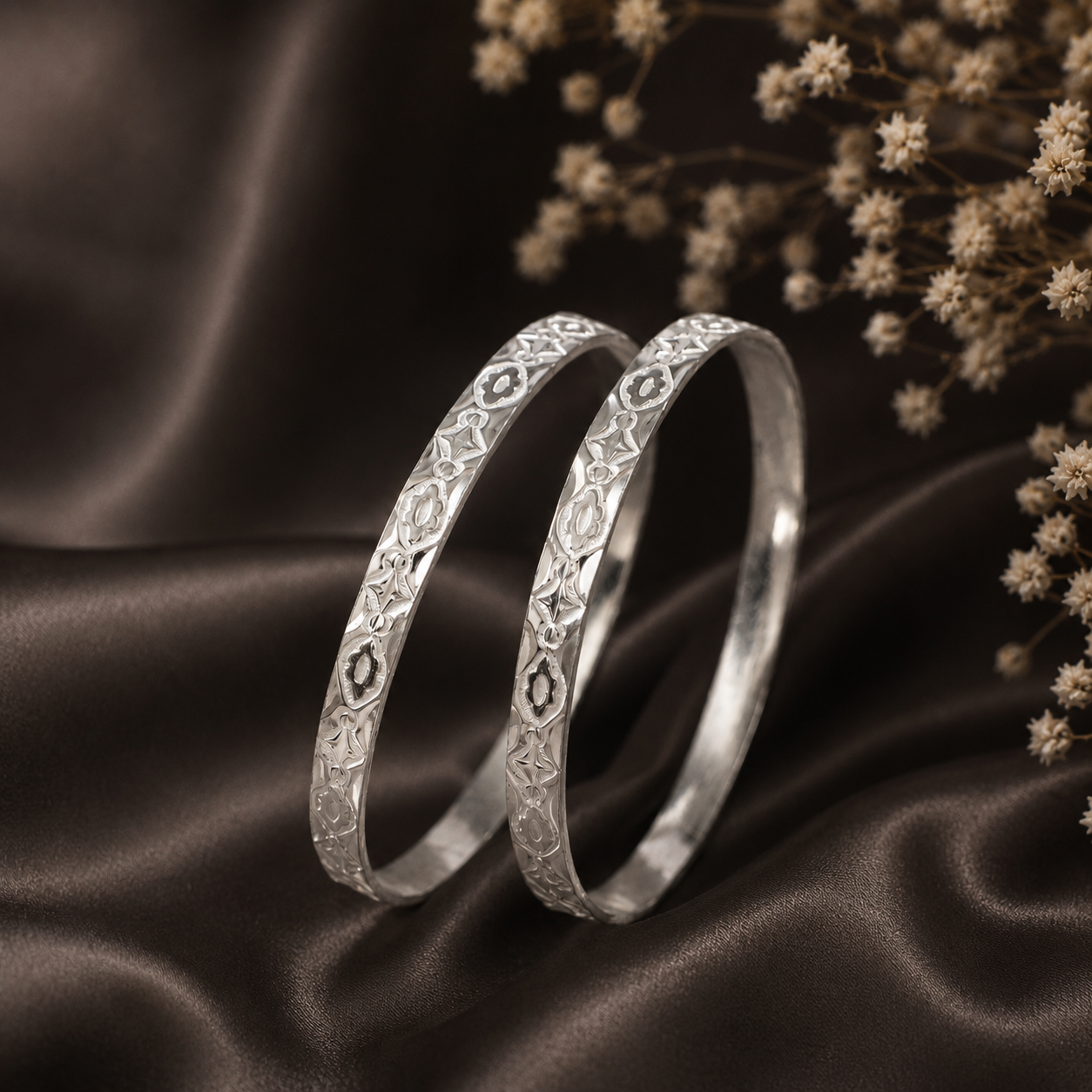 Anaya Grace Silver Bangles