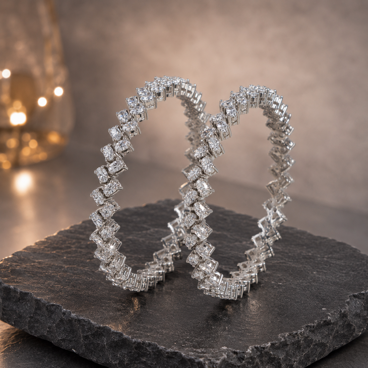 Ojasvi Radiance Silver Bangles
