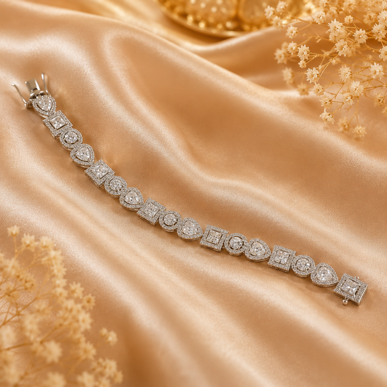 Luxe Radiance Silver Bracelet
