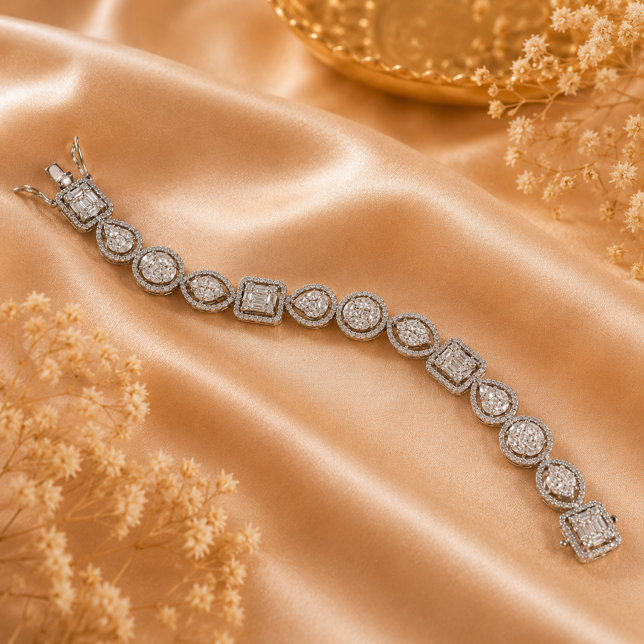 Vedika Glow Silver Bracelet
