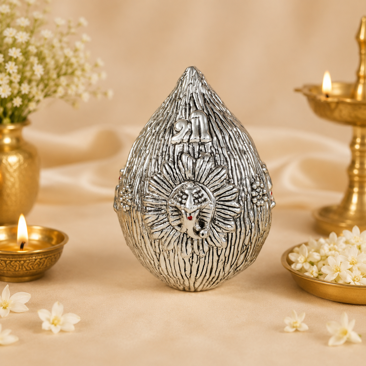 Blessing Gift Silver Nariyal