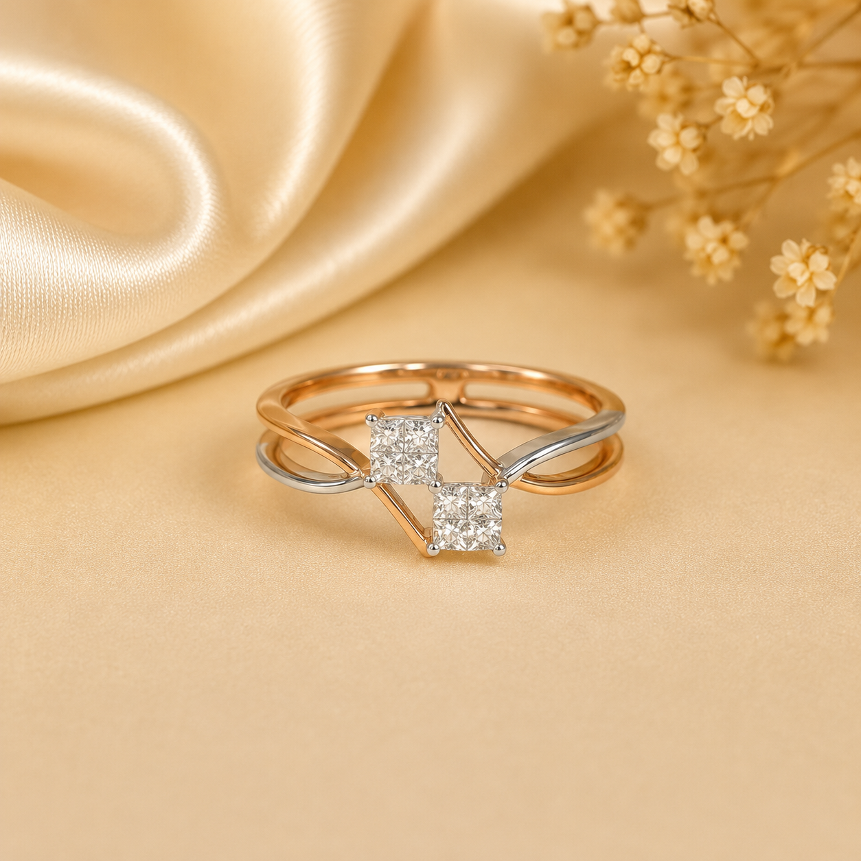 Advika Dual Star Diamond Ring