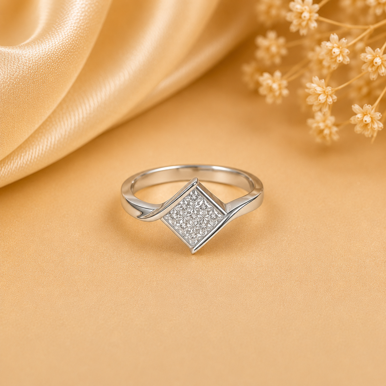 Prisha Regal Square Diamond Ring