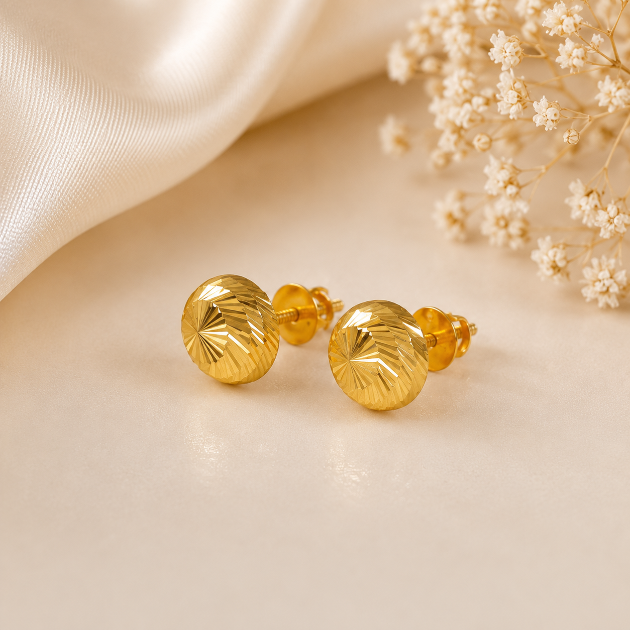 Anika Sunrise Charm Gold Earrings