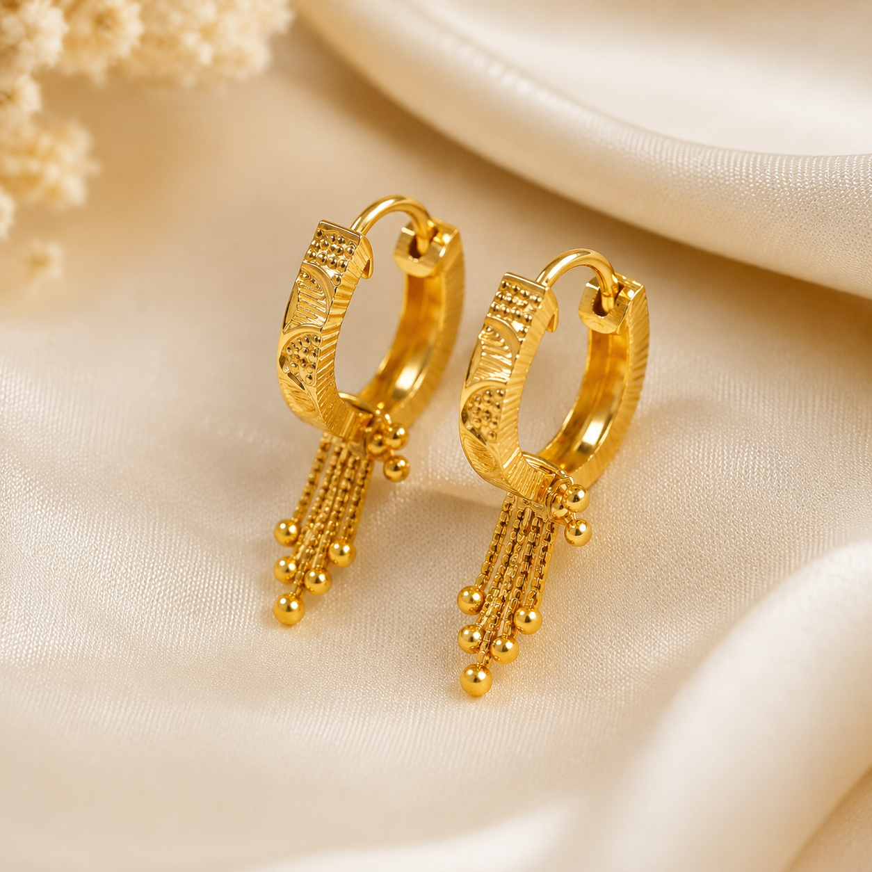 Avni Fringe Hoops Gold Bali