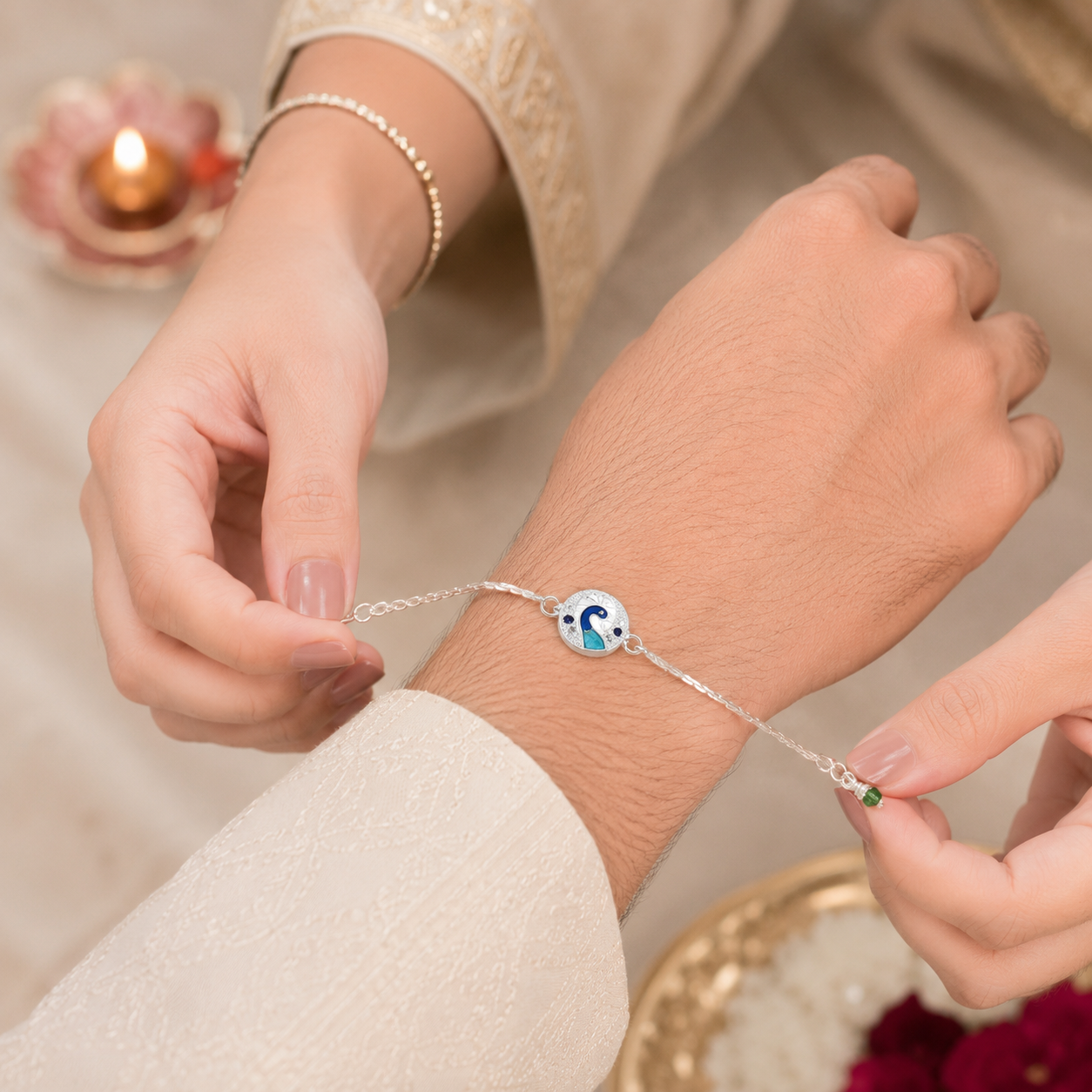 Mayur Grace Silver Rakhi
