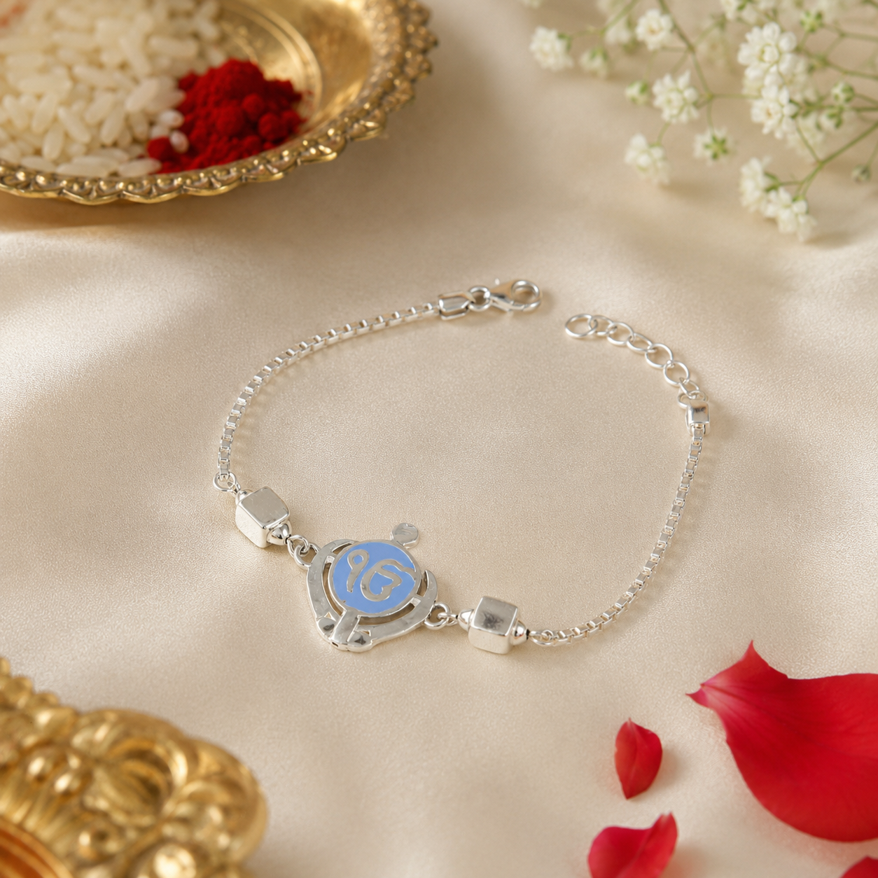 Nanak Blessing Silver Rakhi