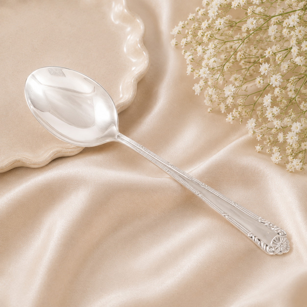 Opulent Bloom Silver Spoon