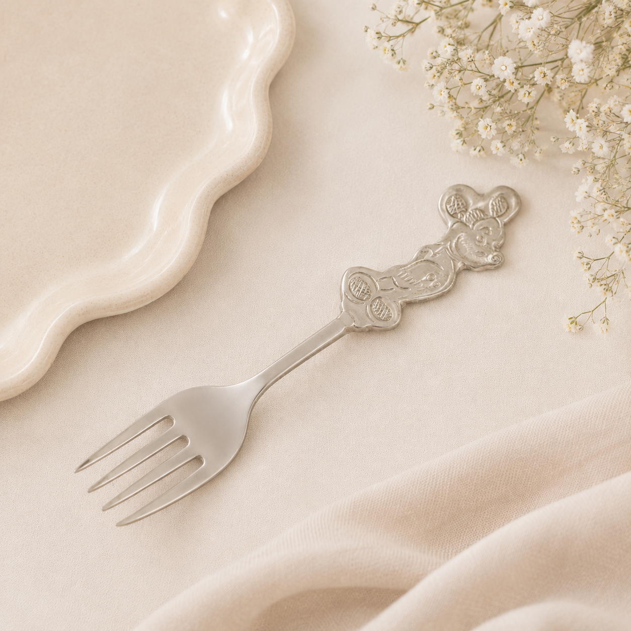 Mouse Magic Silver Fork For Kids