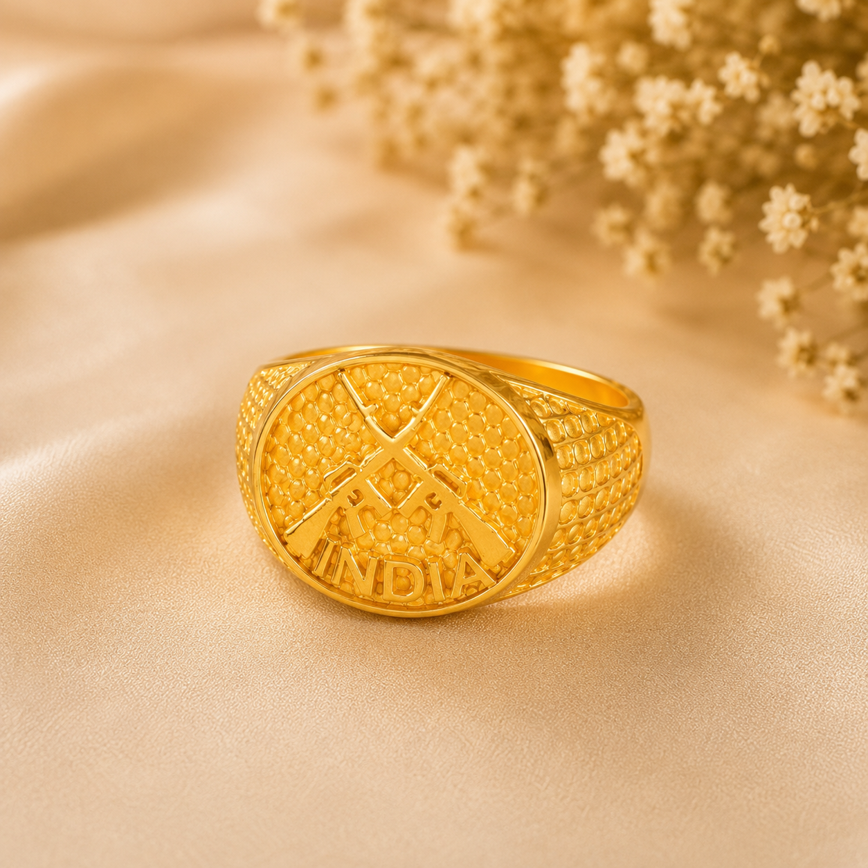 Tanish Indian Pride Gold Ring For Him