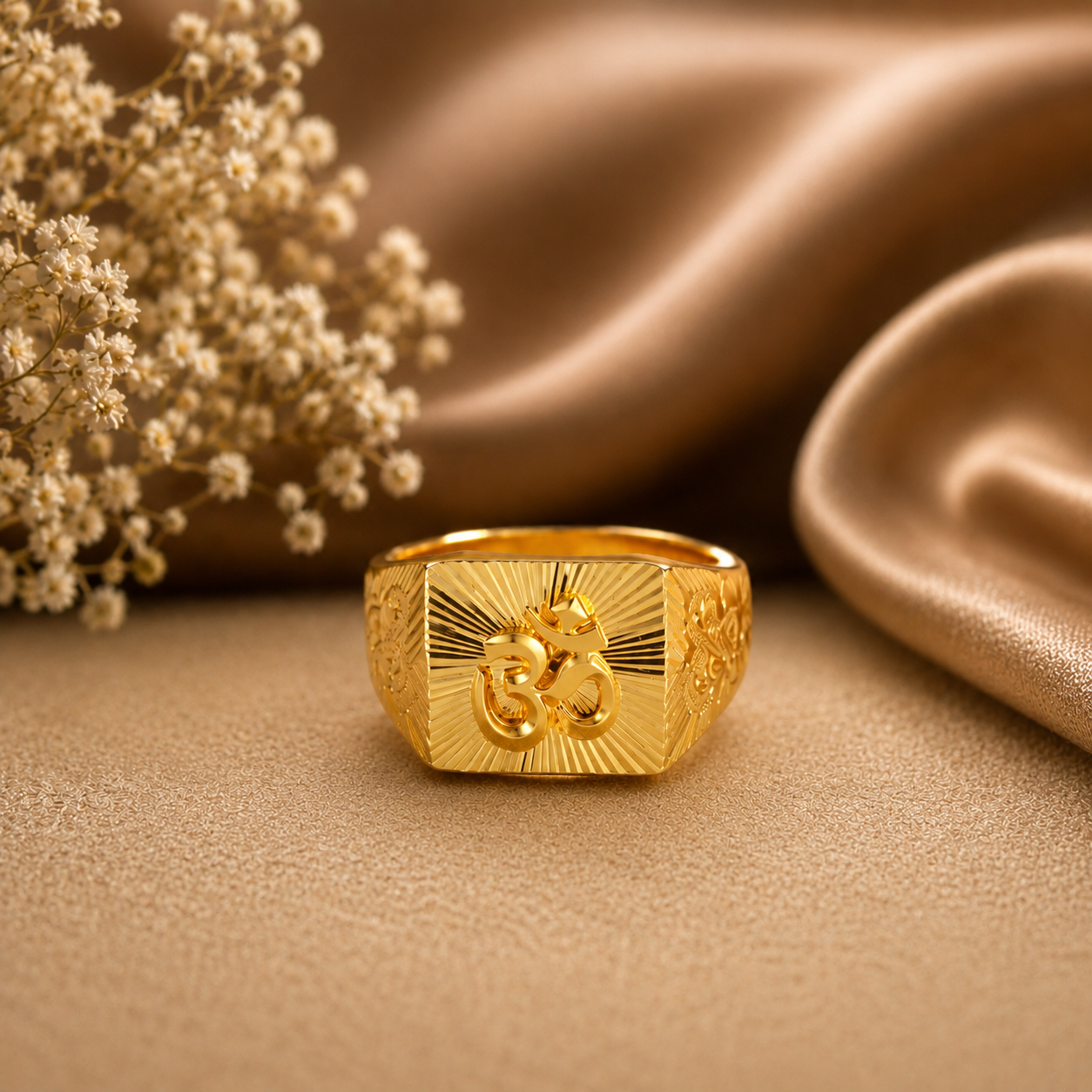 Aarav Aura Om Gold Ring For Him