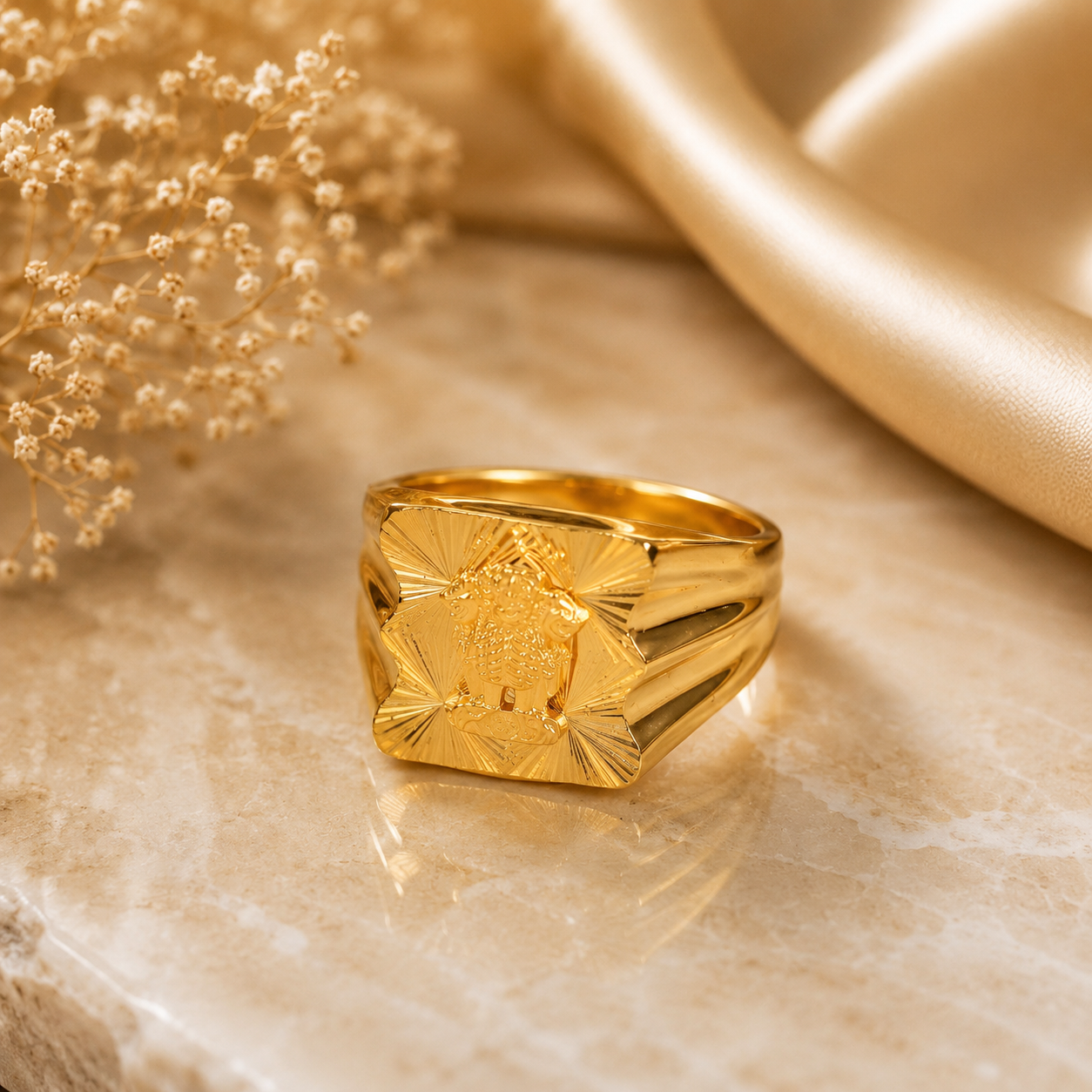 Shivansh Radiance Gold Ring For Him