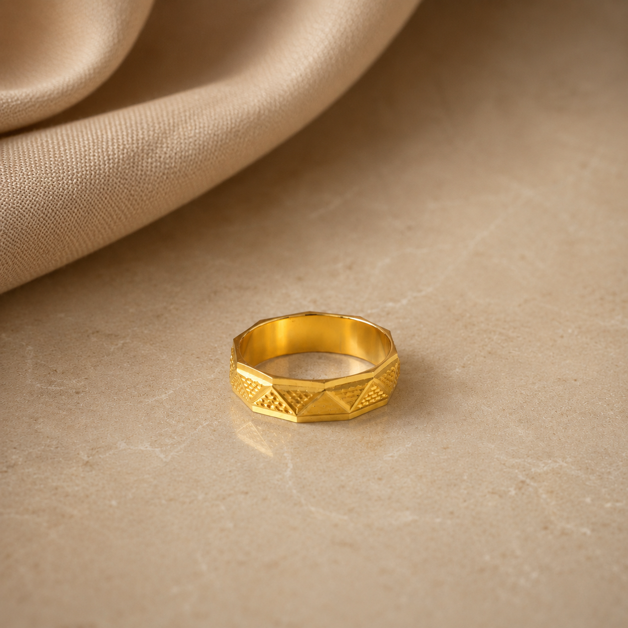 Avir Prism Gold Band Ring For Him