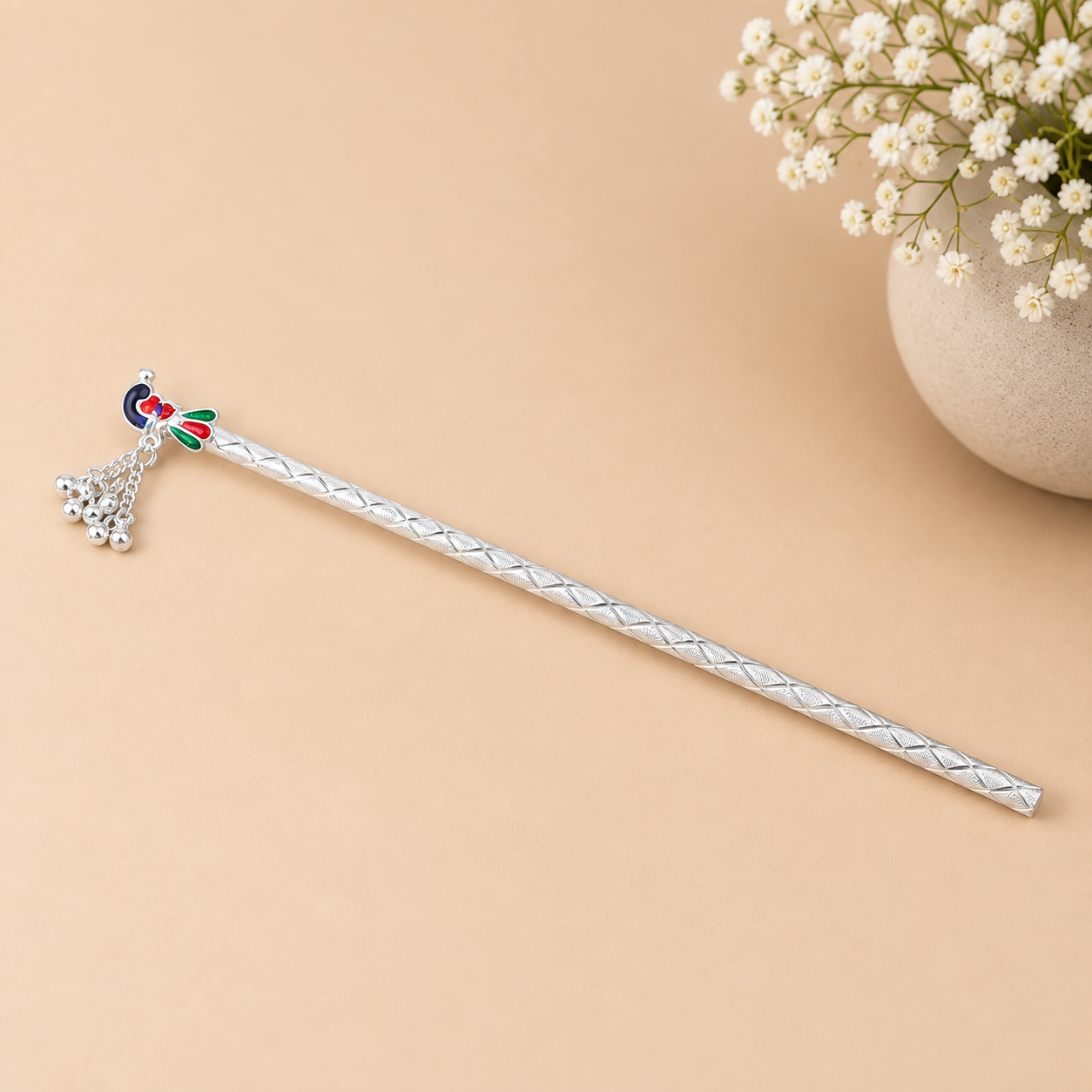 Keshav Divine Silver Bansuri