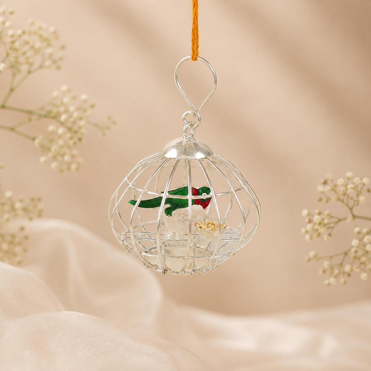 Pankhuri Silver Parrot Cage