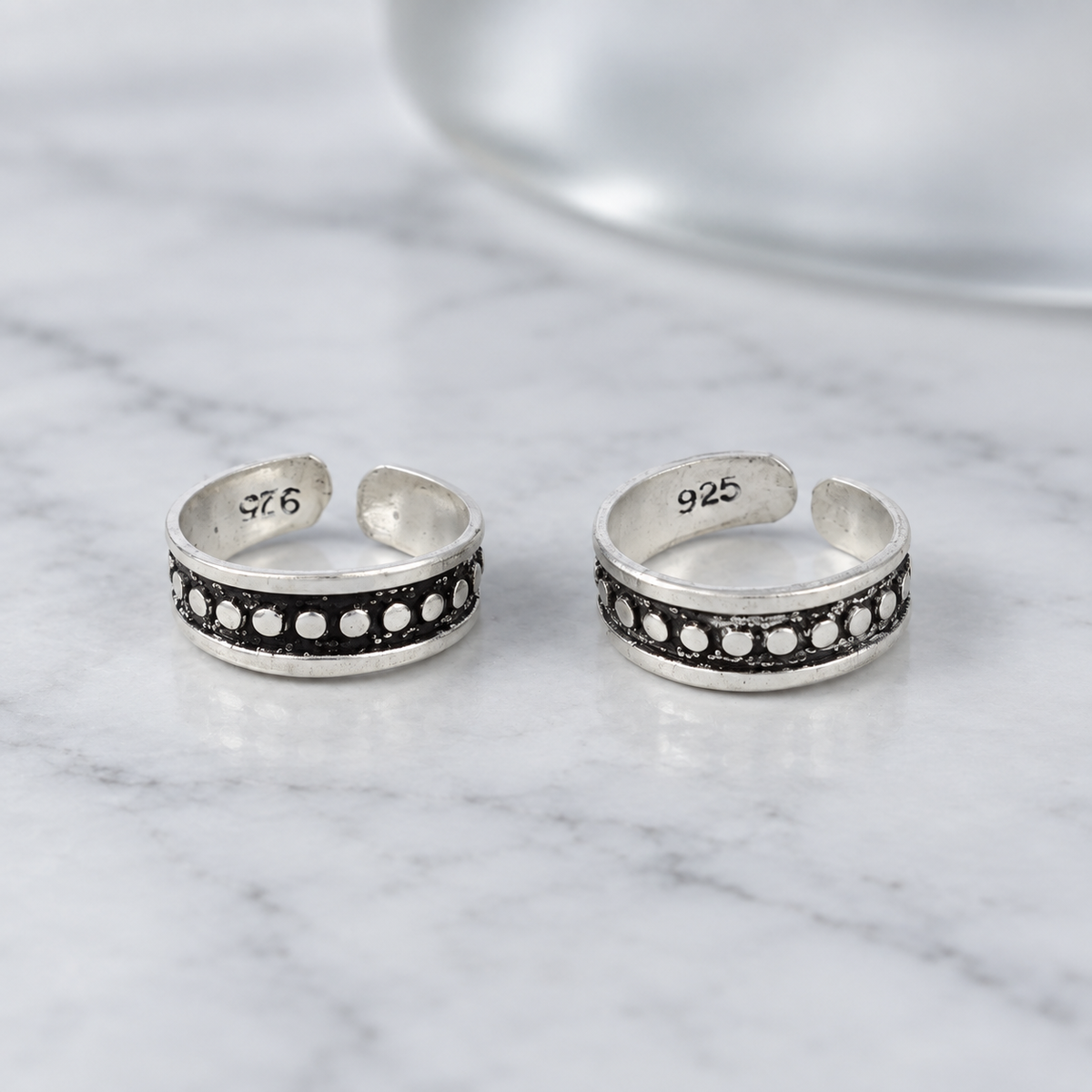 Prisha Dotline Silver Toe Rings