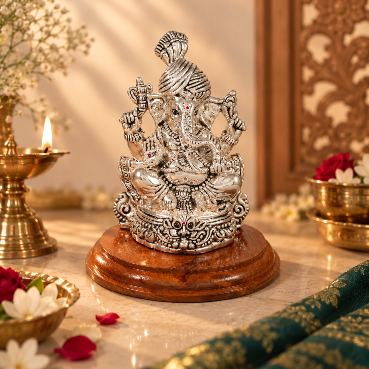 Rajmukut Lambodar Silver Idol