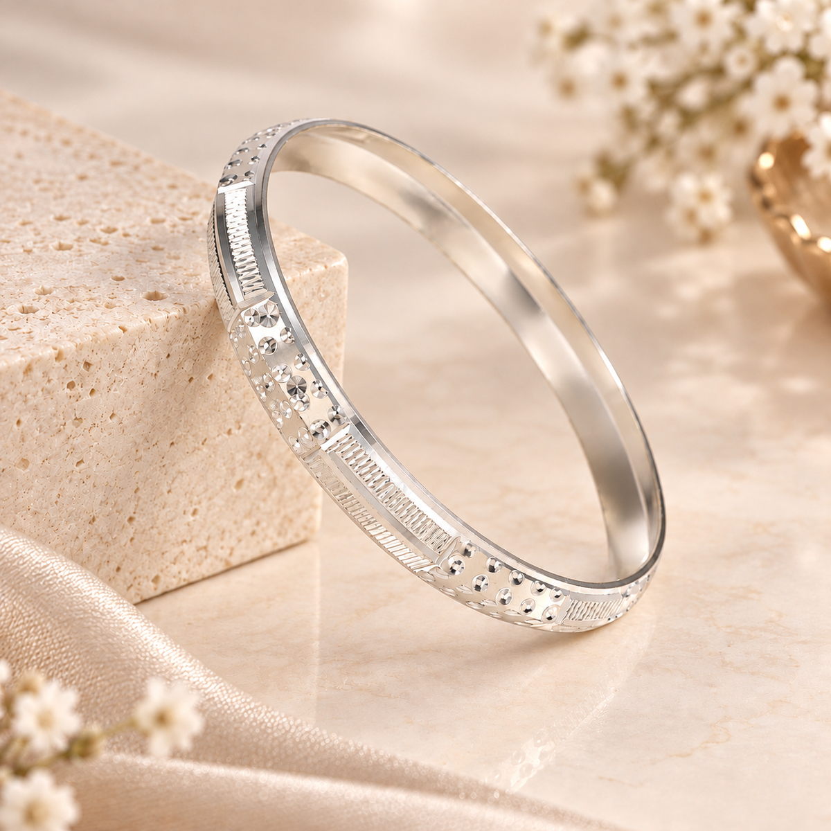 Samar Stunning Silver Kada For Him
