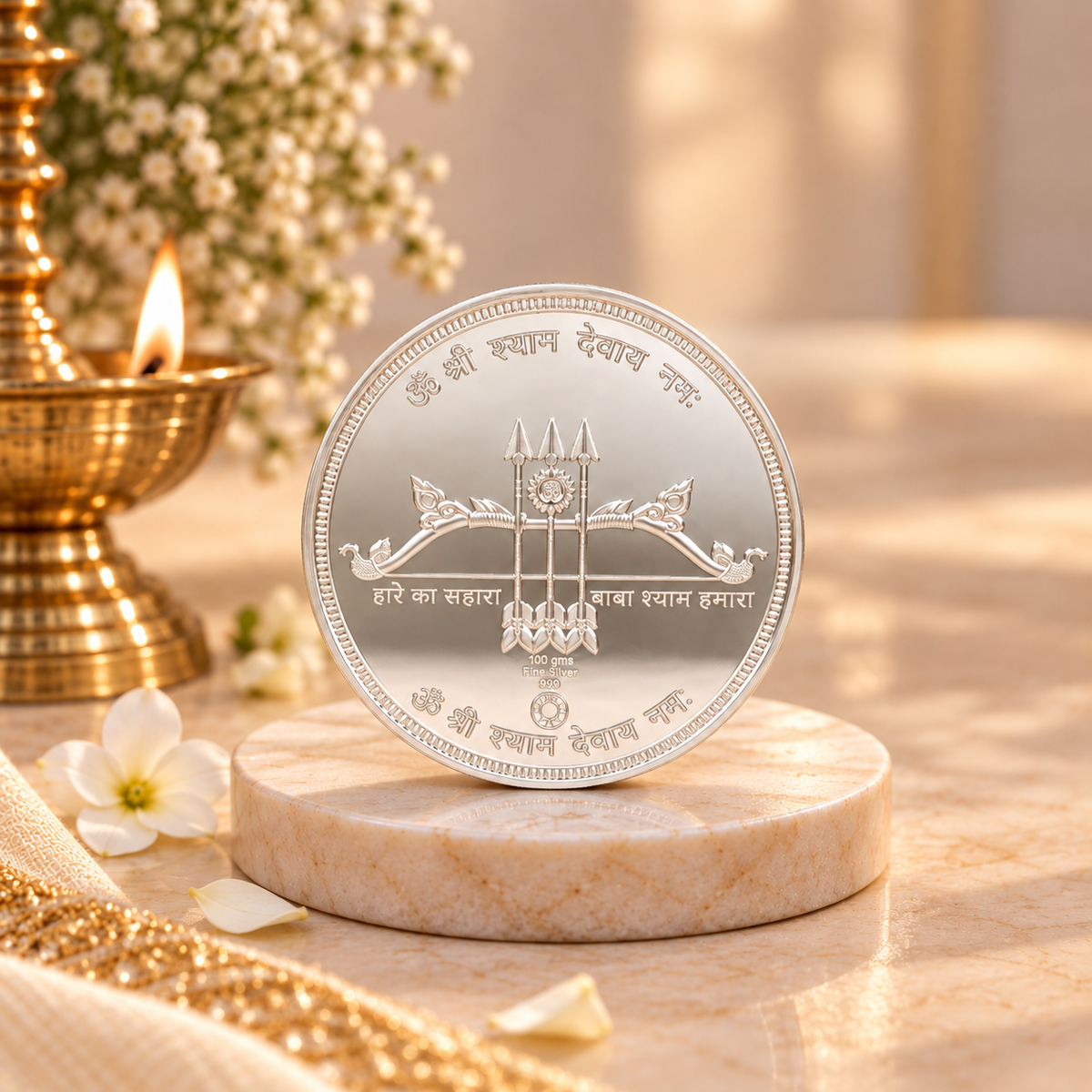 Khatu Shyam Blessings 50Gm Silver Coin