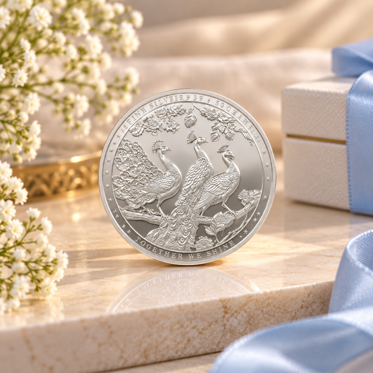 Peacock Pride 20Gm Silver Coin