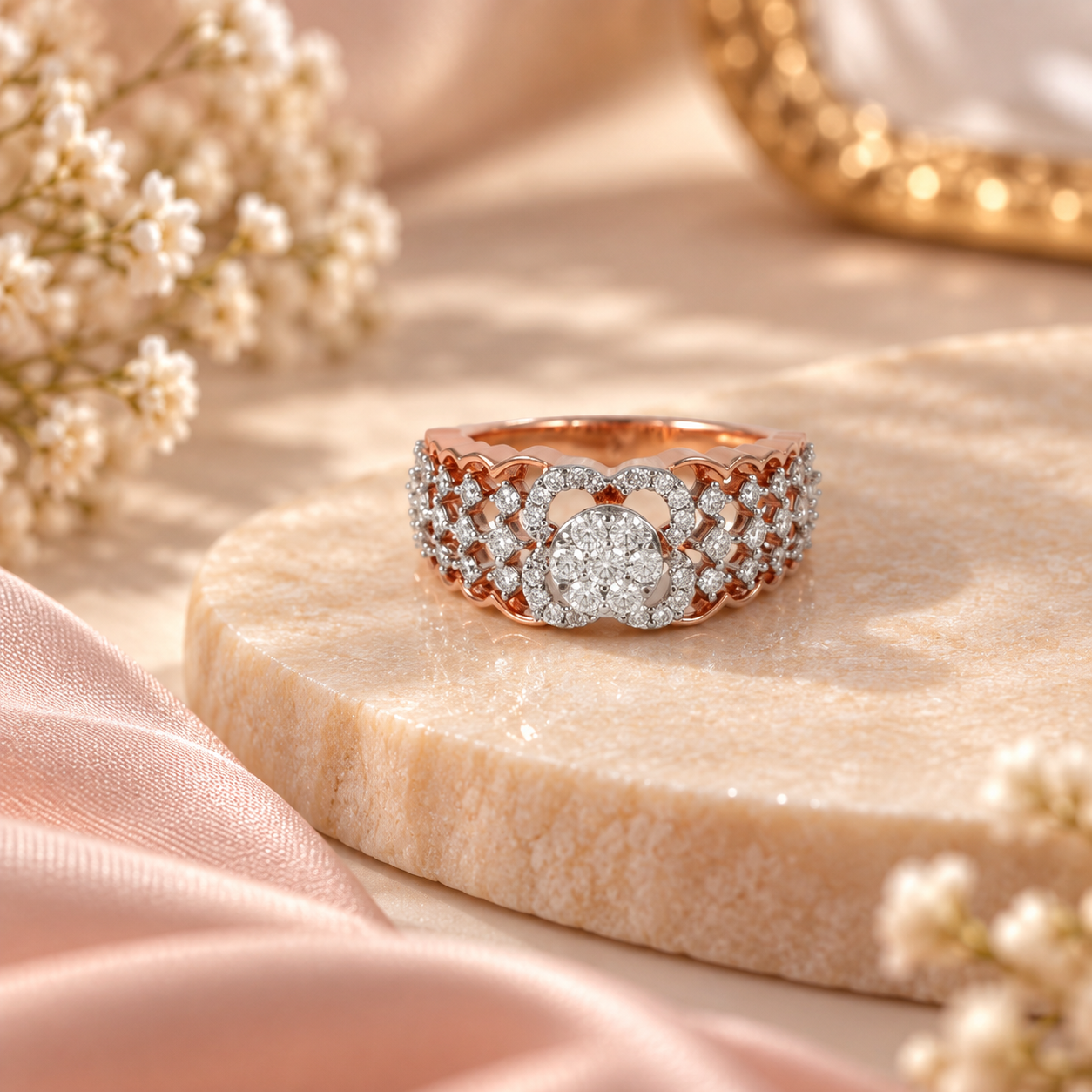 Aarna Rosette Diamond Ring