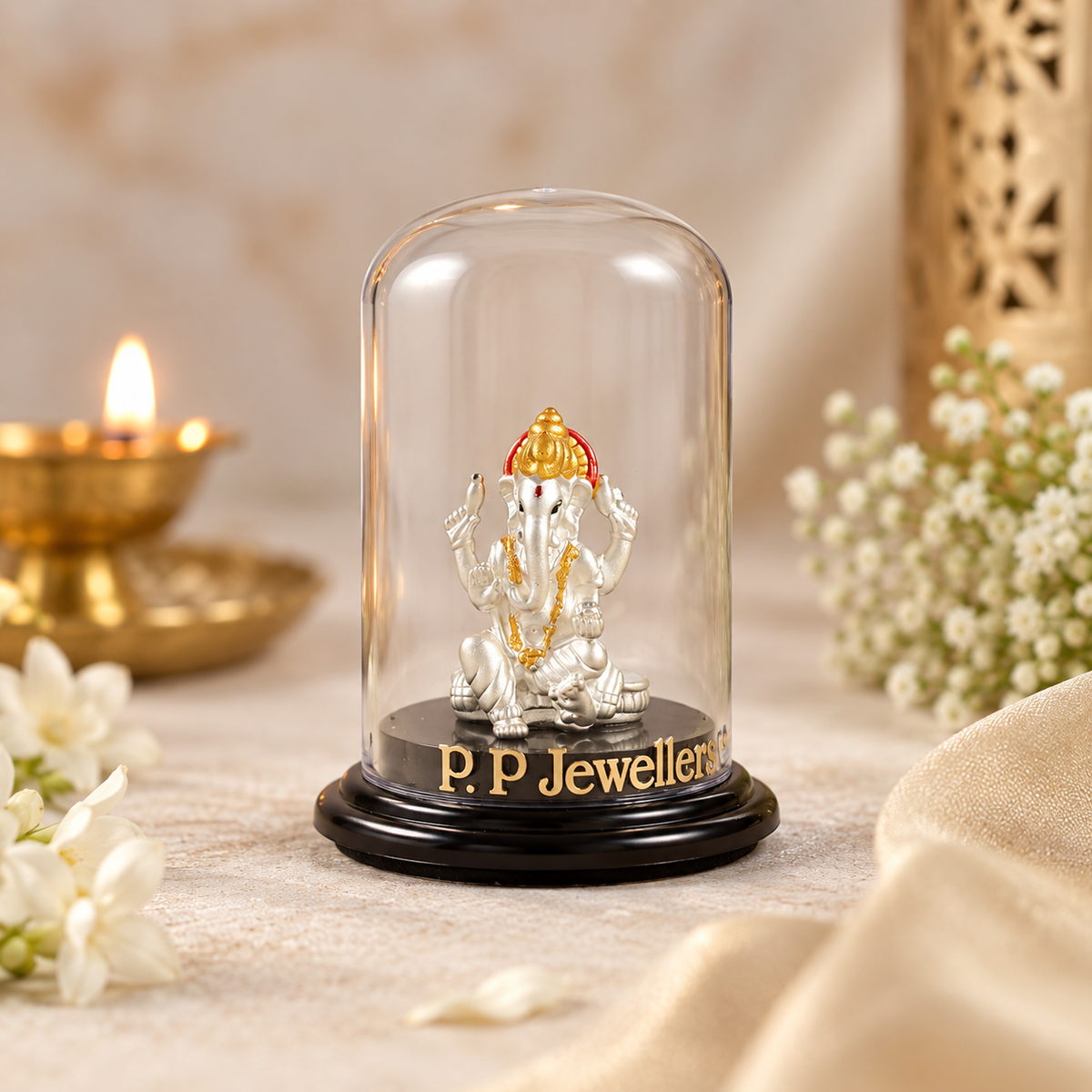 Blessings Lambodara Silver Idol