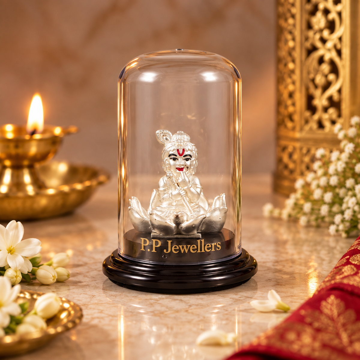 Shyam Sundar Krishna Silver Idol