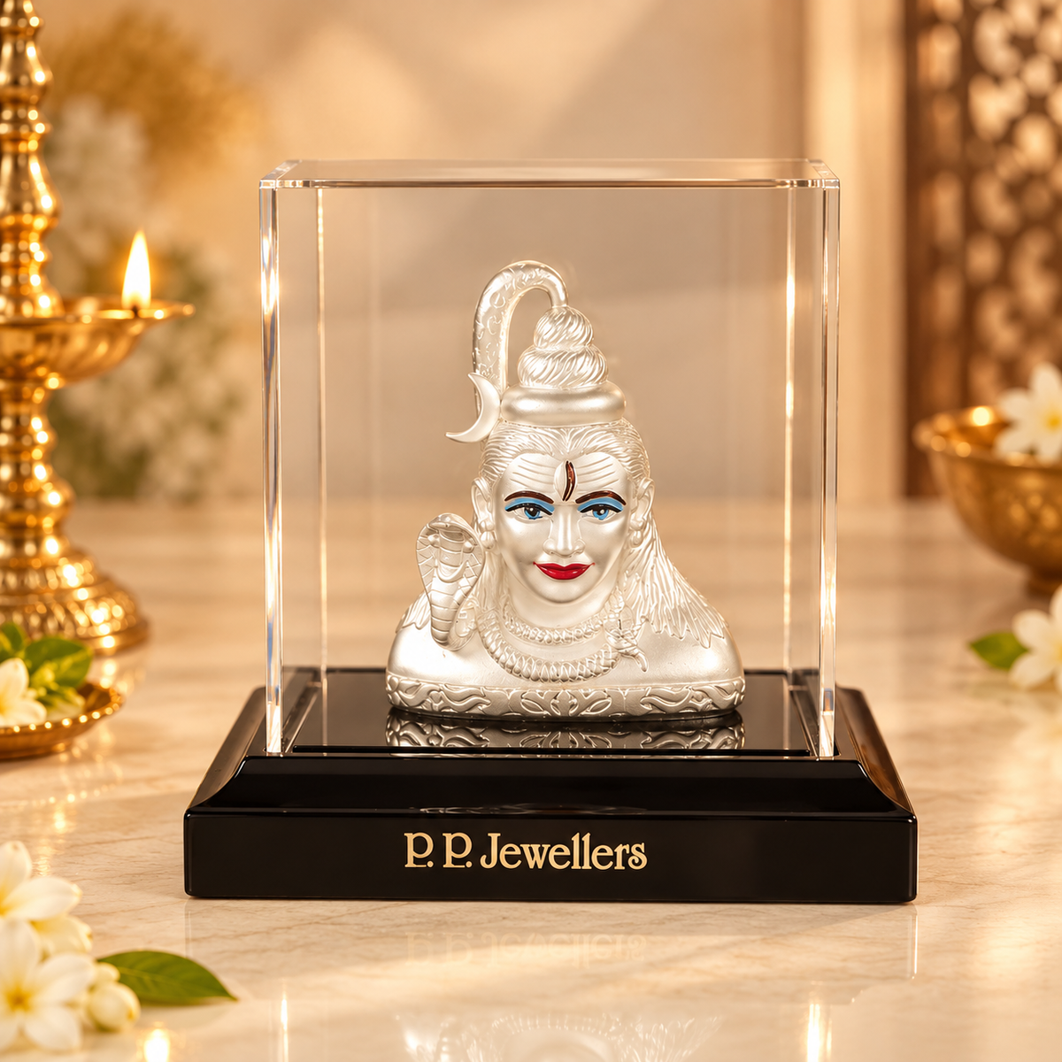 Neelkanth Mahadev Silver Idol
