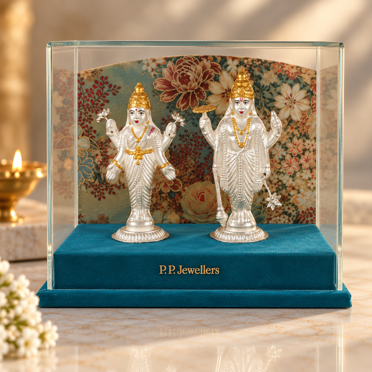 Vaikunth Shree Hari Lakshmi Silver Idol